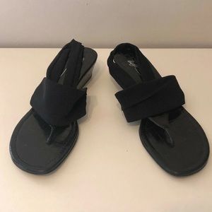 Donald J Pliner Black Sandal Shoes Dasan Sz 10